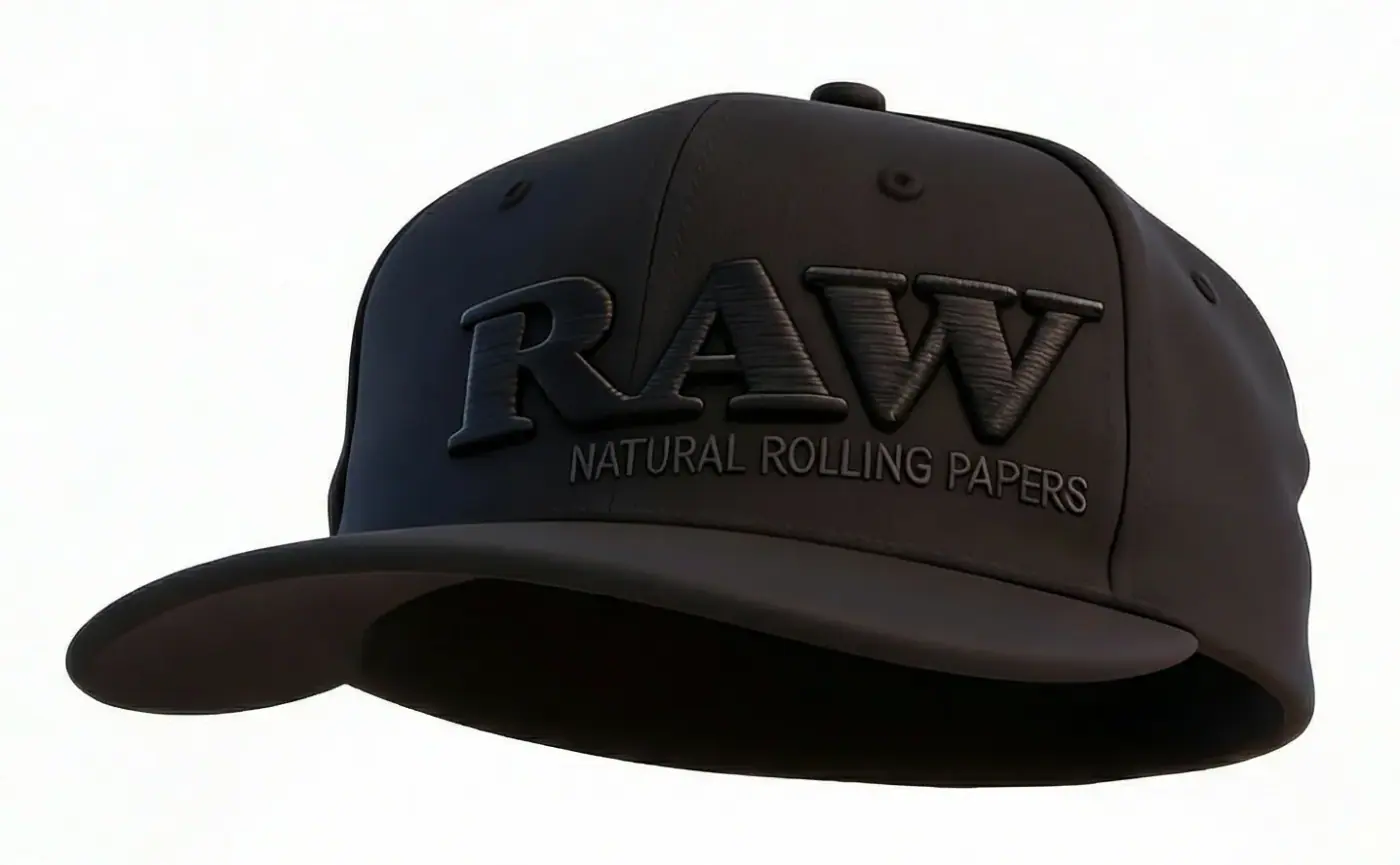 RAW Black on Black Flex-Fit Cap