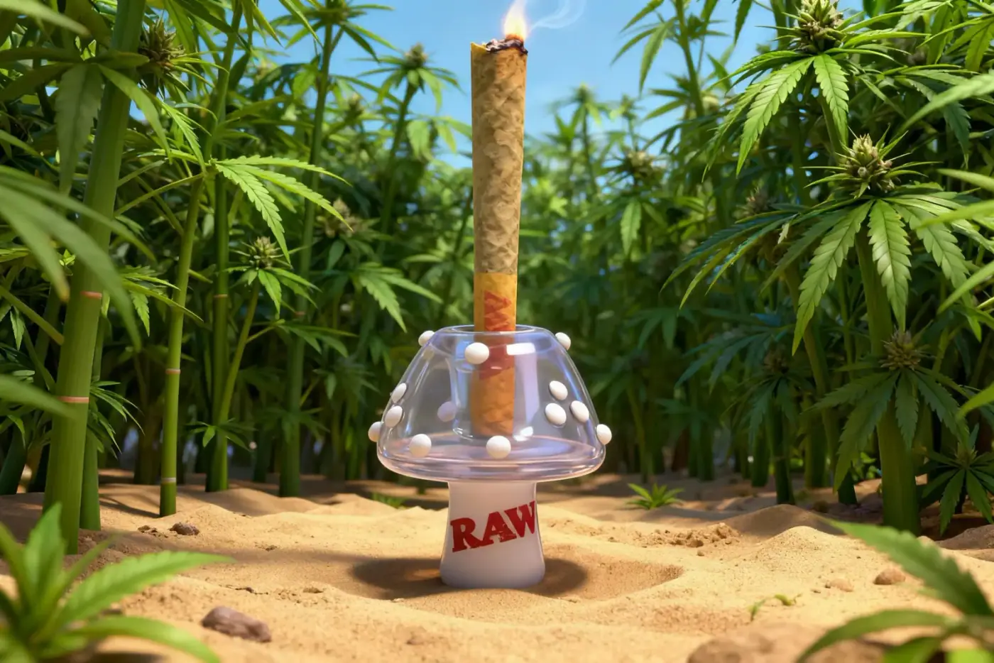 Get Your Hands on the Limited Edition RAW Glass Mushroom Cone Holder